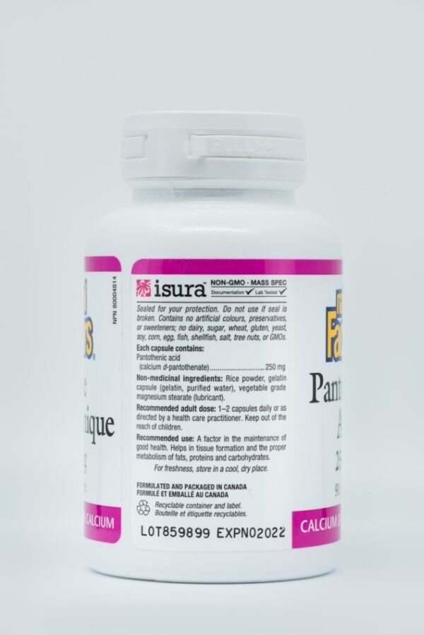 Pantothenic acid 250 mg capsules - Image 3